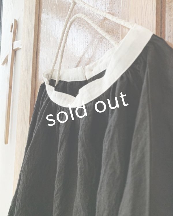 画像3: MARCHE' DE SOEUR／チャーチカフスブラウス・黒×エクリュ (3)