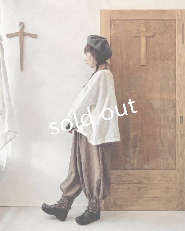 画像14: MARCHE' DE SOEUR／チャーチカフスブラウス・黒×エクリュ (14)