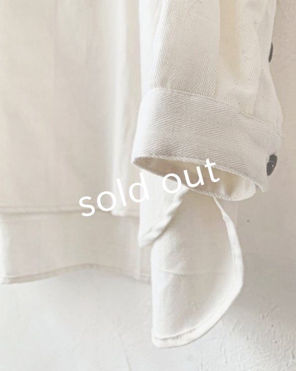 画像5: je suis comme je suis/「佇む」プルオーバーシャツ・アンティークミルクホワイト (5)