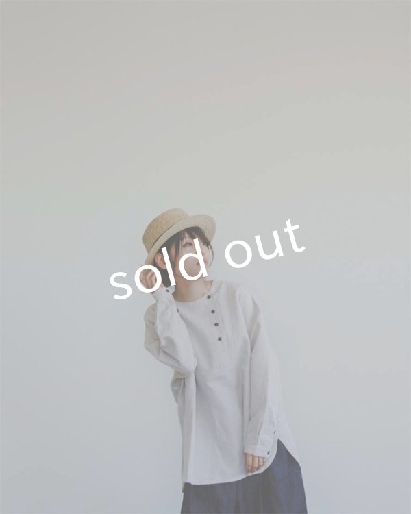 画像8: je suis comme je suis/「佇む」プルオーバーシャツ・アンティークミルクホワイト (8)