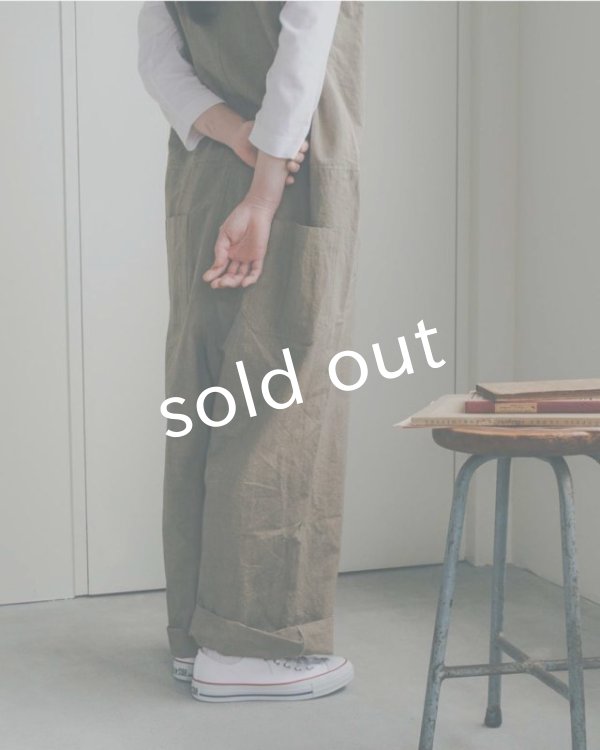 画像10: je suis comme je suis/「佇む」オールインワン・カーキベージュ (10)