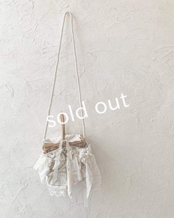 画像3: pollenbienco／アンティークレースと十字架のショルダーバスケット (3)