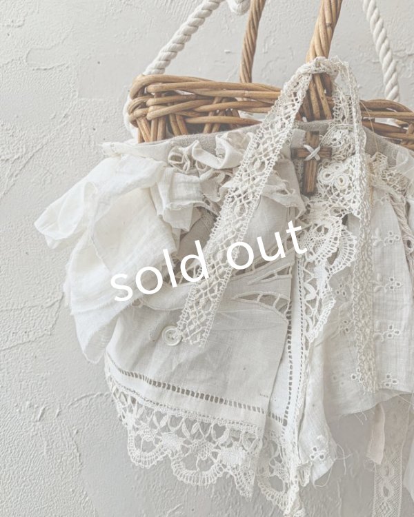 画像5: pollenbienco／アンティークレースと十字架のショルダーバスケット (5)