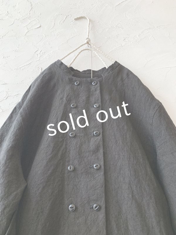 画像4: je suis comme je suis/ダブルボタンドレス・ブラック (4)