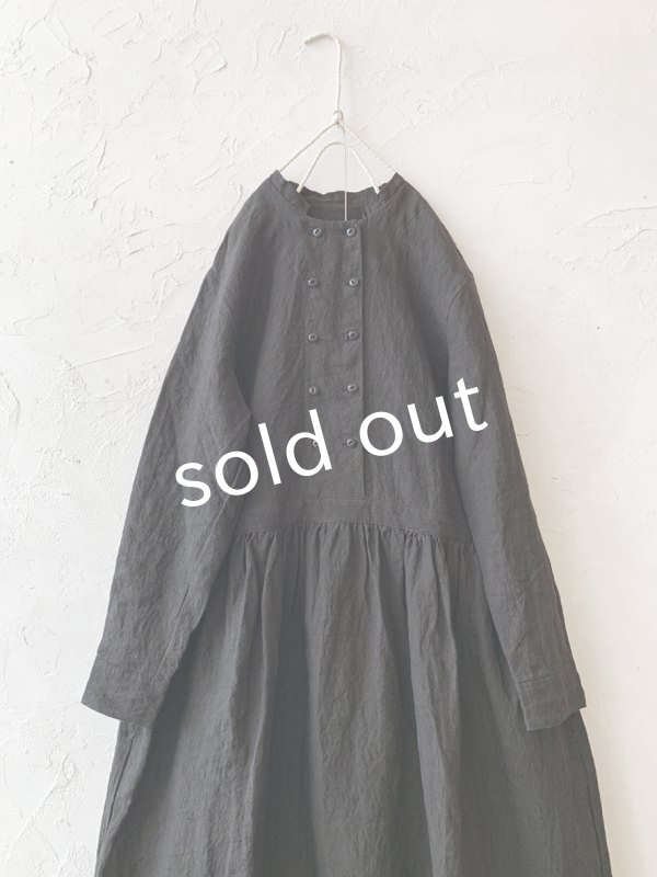 画像3: je suis comme je suis/ダブルボタンドレス・ブラック (3)