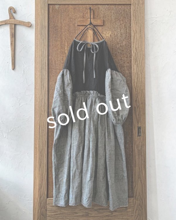 画像2: MARCHE' DE SOEUR／ブルターニュのワンピース・グレンチェック (2)