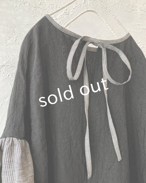 画像7: MARCHE' DE SOEUR／ブルターニュのワンピース・グレンチェック (7)