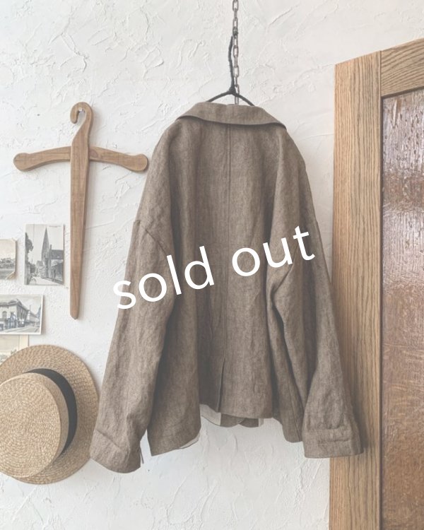 画像2: MARCHE' DE SOEUR／ハックルベリージャケット・チョコブラウニー (2)