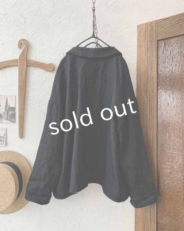 画像3: MARCHE' DE SOEUR／ハックルベリージャケット・黒 (3)