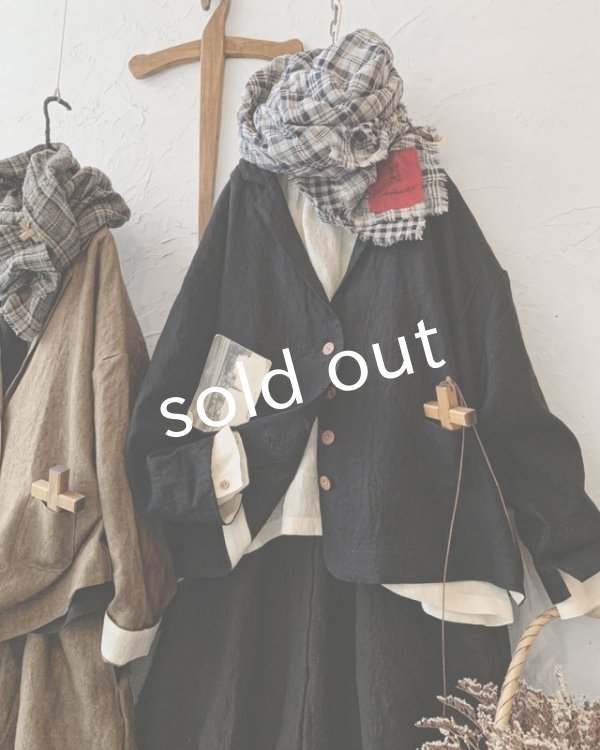 画像8: MARCHE' DE SOEUR／ハックルベリージャケット・黒 (8)