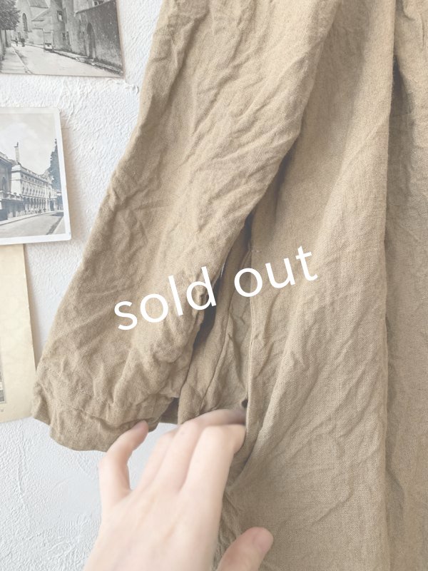 画像6: MARCHE' DE SOEUR／フリル襟のワンピース・ブラウンカーキ (6)