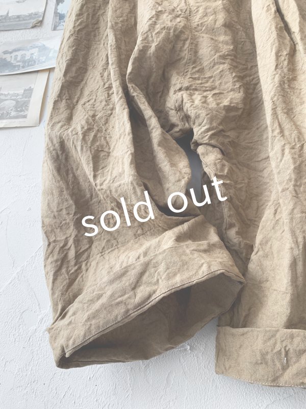 画像4: MARCHE' DE SOEUR／サスペンダーパンツ・ブラウンカーキ (4)