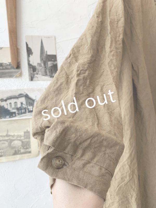 画像4: MARCHE' DE SOEUR／フリル襟のワンピース・ブラウンカーキ (4)