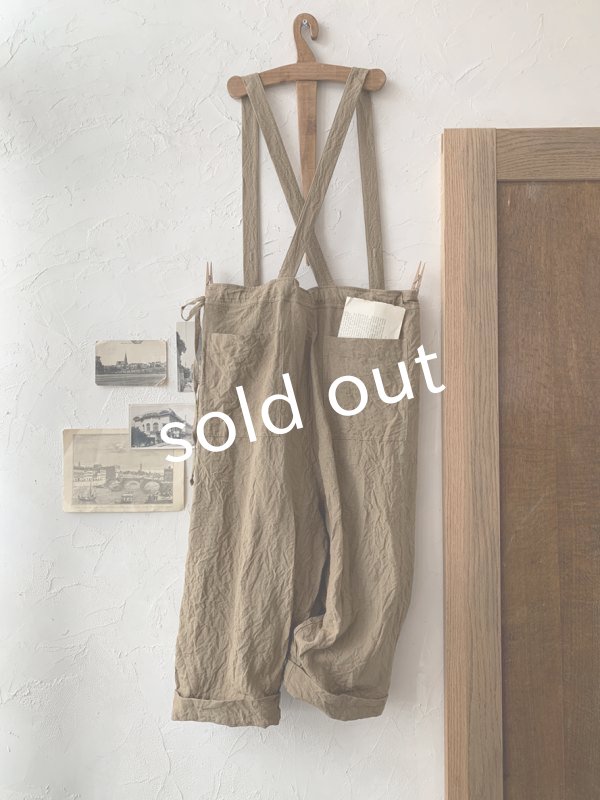 画像6: MARCHE' DE SOEUR／サスペンダーパンツ・ブラウンカーキ (6)