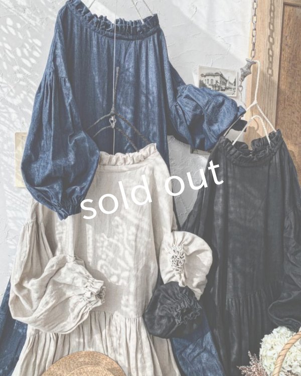 画像2: Avenue／フリル襟ギャザーワンピース (2)