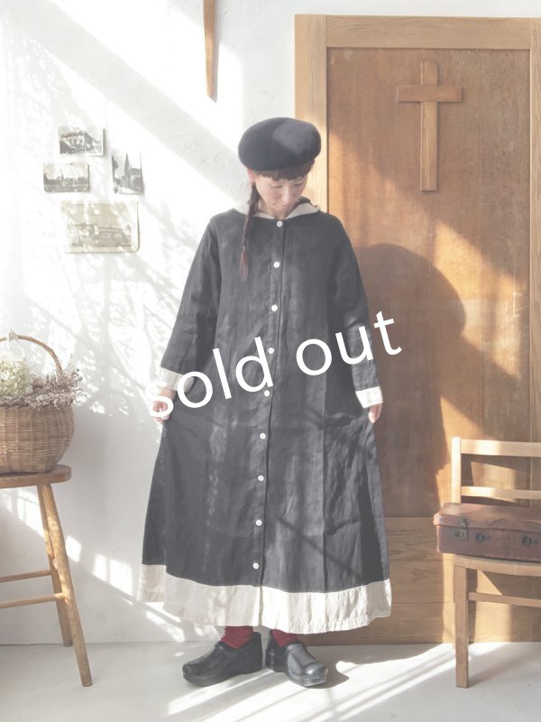 画像4: Avenue/フード付き前開きボタンギャザーワンピース (4)