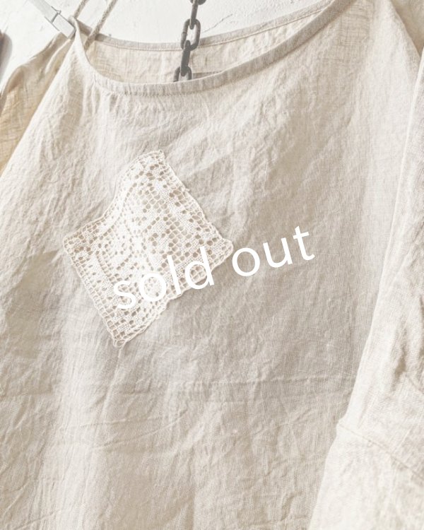 画像4: MARCHE' DE SOEUR／レース付きフレンチワンピース・アンティークミルク (4)