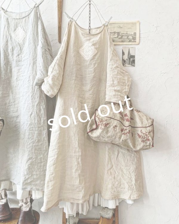 画像9: MARCHE' DE SOEUR／レース付きフレンチワンピース・アンティークミルク (9)