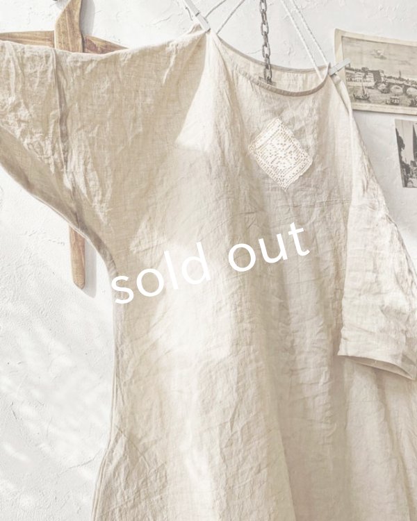 画像3: MARCHE' DE SOEUR／レース付きフレンチワンピース・アンティークミルク (3)