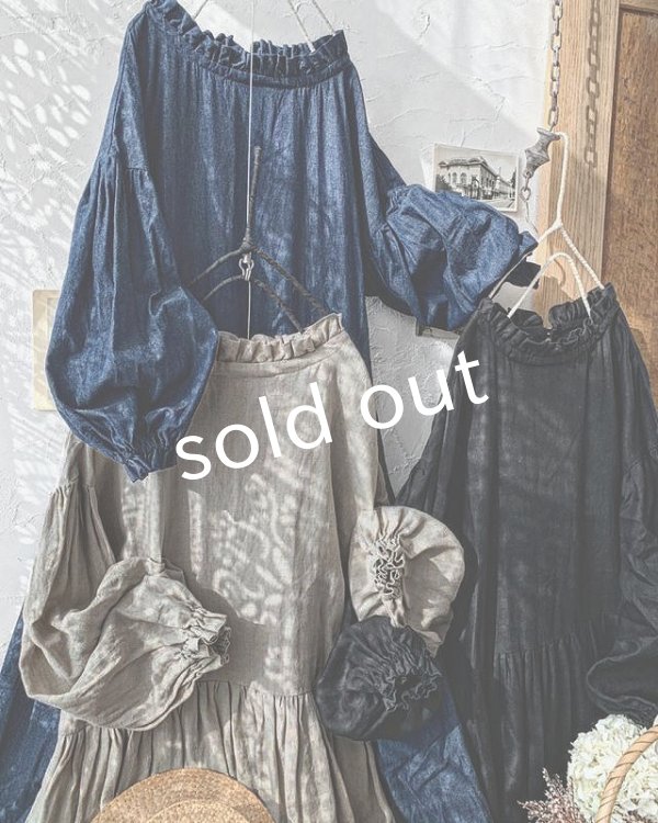 画像2: Avenue／フリル襟ギャザーワンピース (2)