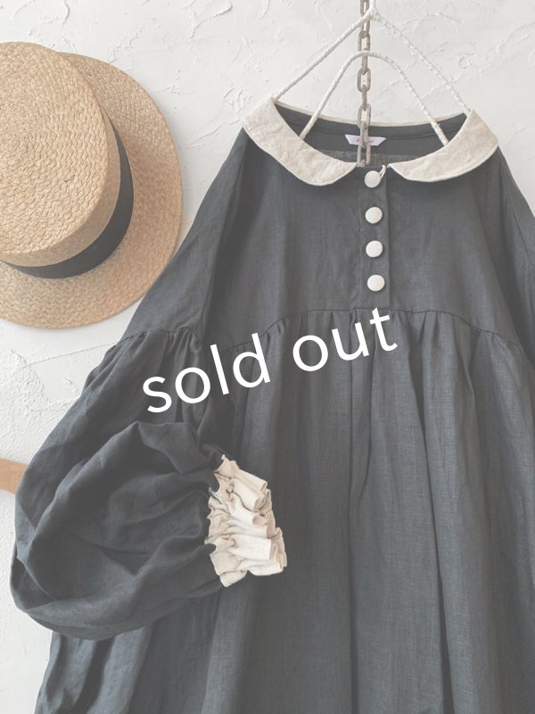 画像10: Avenue/丸襟ギャザーワンピース (10)