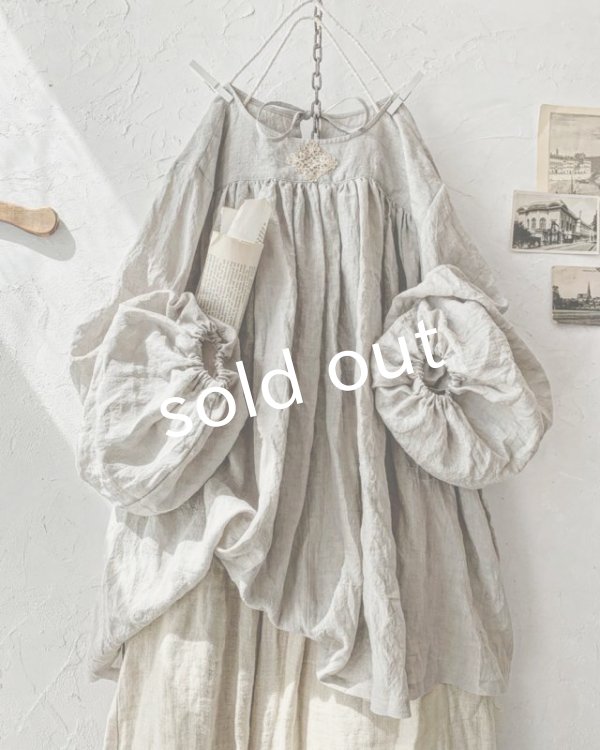 画像2: MARCHE' DE SOEUR／教会のチュニック・アンティークグレー (2)