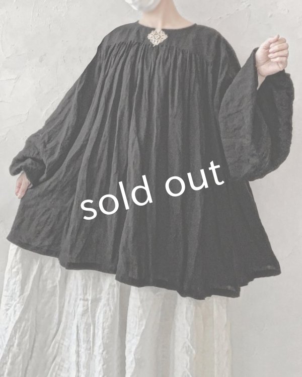 画像16: MARCHE' DE SOEUR／教会のチュニック・アンティークグレー (16)