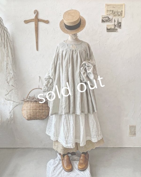 画像12: MARCHE' DE SOEUR／教会のチュニック・アンティークグレー (12)