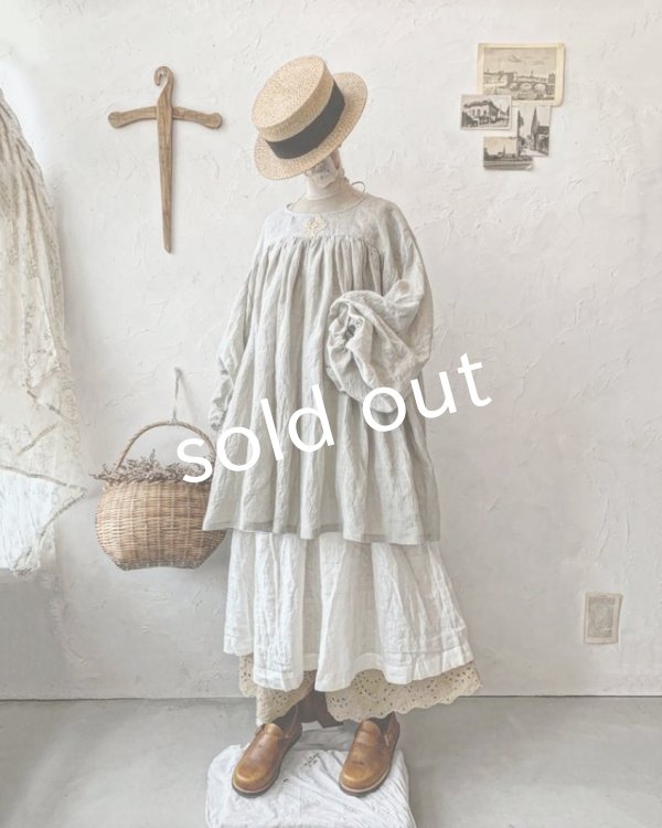 画像13: MARCHE' DE SOEUR／教会のチュニック・アンティークグレー (13)