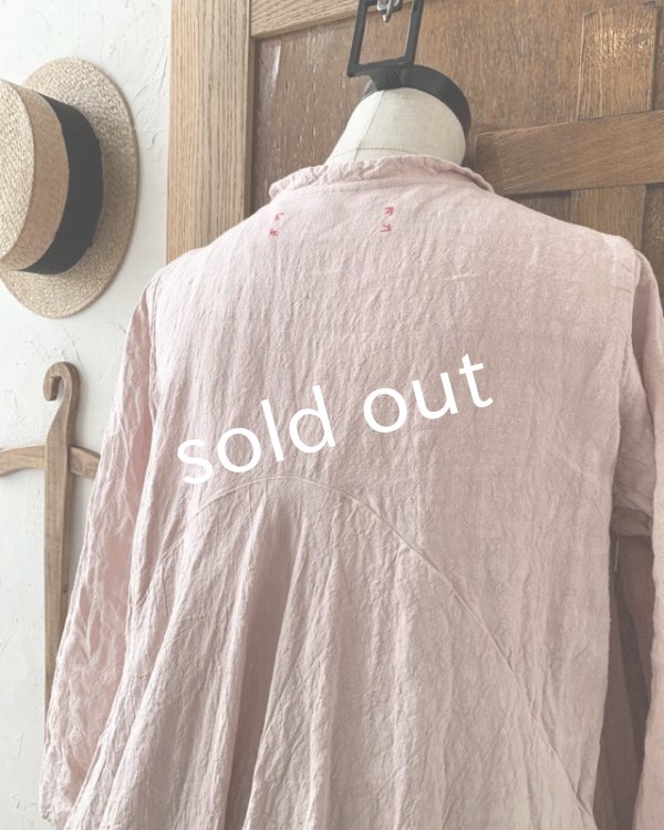 画像7: HALLELUJAH／Robe de femme de chambre 小間使いローブ衿付・pink (7)