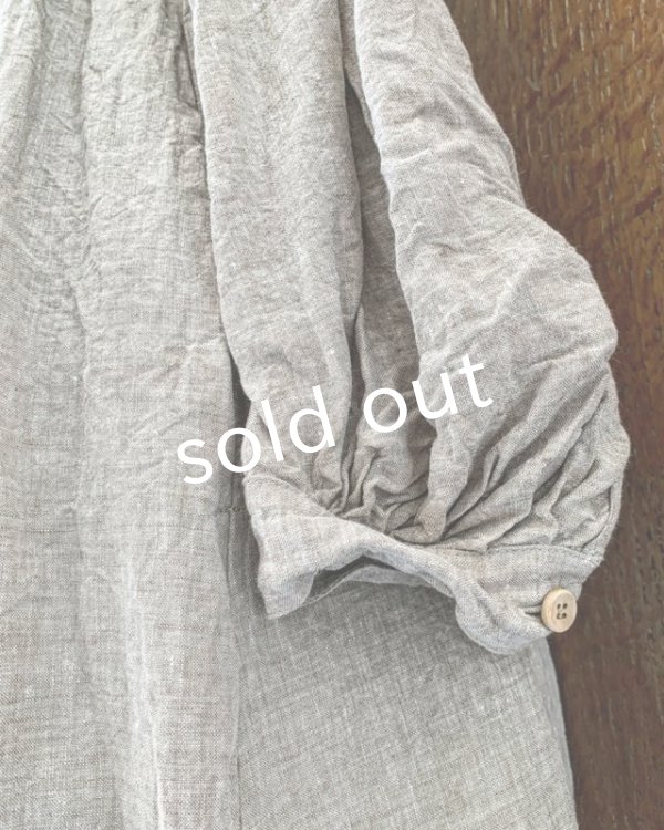 画像6: HALLELUJAH／1890's Bourgeron 羊飼いシャツワンピース・flax (6)