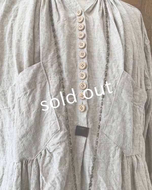 画像4: HALLELUJAH／1890's Bourgeron 羊飼いシャツワンピース・flax (4)