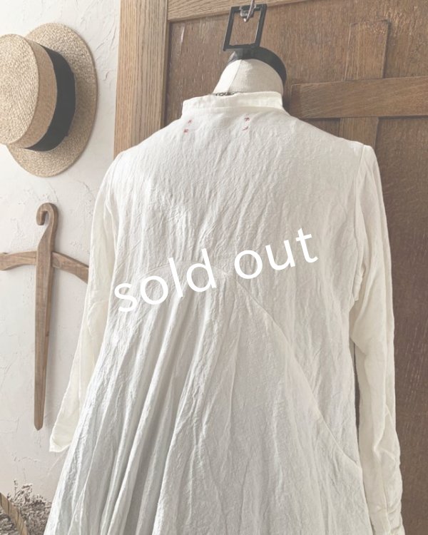 画像7: HALLELUJAH／Robe de femme de chambre 小間使いローブ衿付・off white (7)