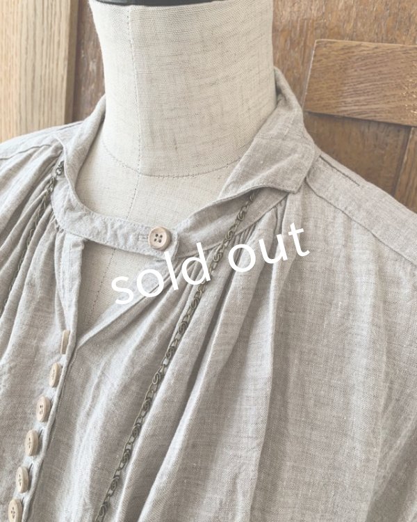 画像3: HALLELUJAH／1890's Bourgeron 羊飼いシャツワンピース・flax (3)