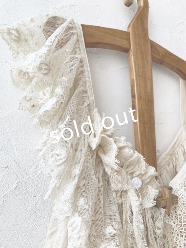 画像4: pollenbienco／アンティークレースと十字架のキャミソール・A (4)