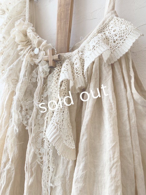 画像5: pollenbienco／アンティークレースと十字架のキャミソール・A (5)