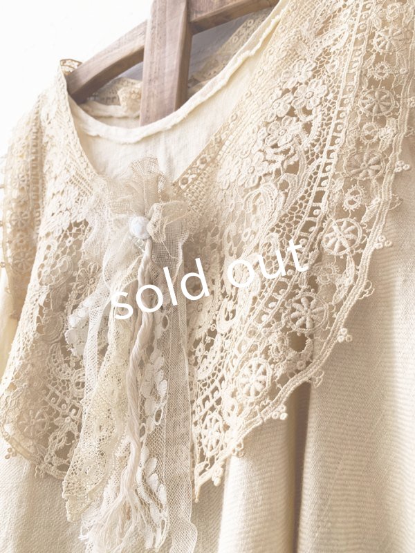画像5: pollenbienco／アンティークレースと十字架のチュニック (5)