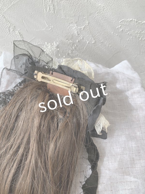 画像6: pollenbienco/アンティークレースのウィッグバレッタ・A (6)