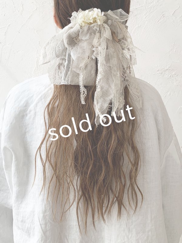 画像4: pollenbienco／アンティークレースのウィッグバレッタ・B (4)