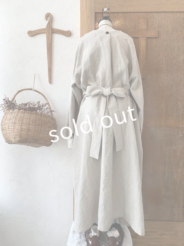 画像6: kosatofuku／リネンのナースワンピース・キナリ (6)