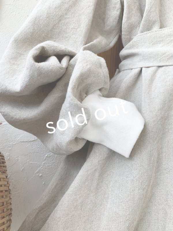 画像10: kosatofuku／リネンのナースワンピース・ブラック (10)