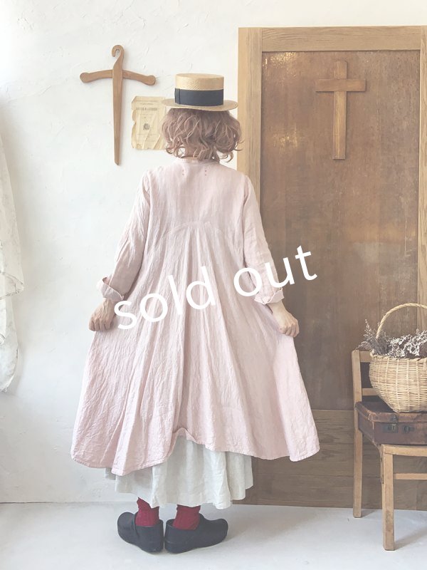 画像10: HALLELUJAH／Robe de femme de chambre 小間使いローブ衿付・pink (10)