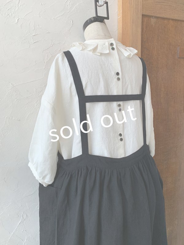 画像7: kosatofuku／ギャザーエプロンワンピース・キナリ (7)