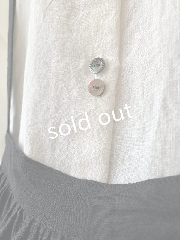 画像10: kosatofuku／ギャザーエプロンワンピース・ブラック (10)