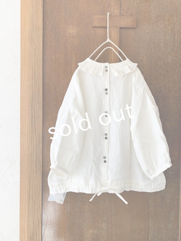 画像3: kosatofuku／プリーツカラーとレース切替のブラウス・オフ (3)