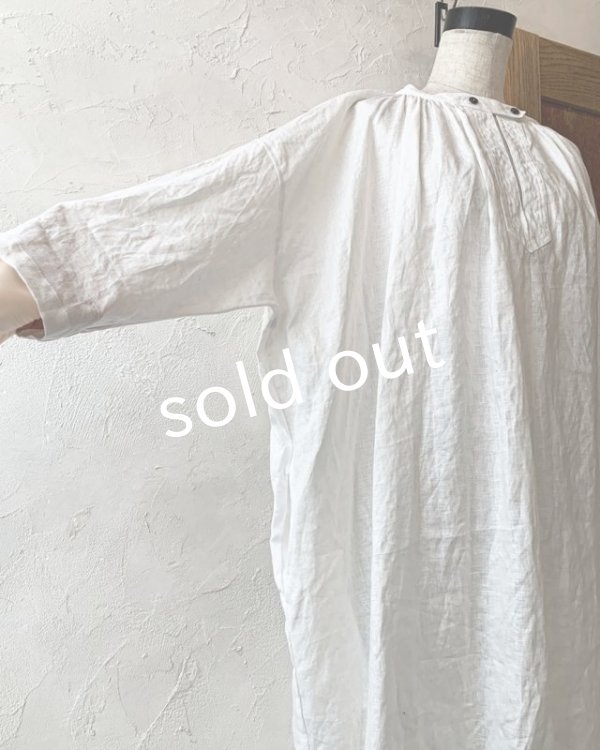 画像5: je suis comme je suis/花笑みのステッチドレス・ミルクホワイト (5)