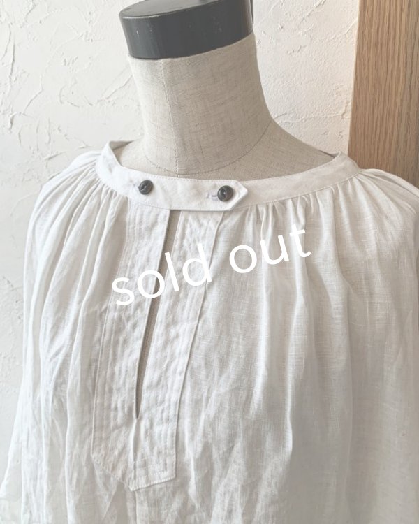 画像4: je suis comme je suis/花笑みのステッチドレス・ミルクホワイト (4)