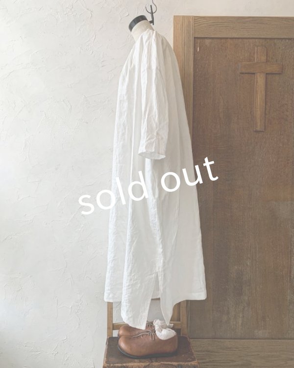 画像8: je suis comme je suis/花笑みのステッチドレス・ミルクホワイト (8)