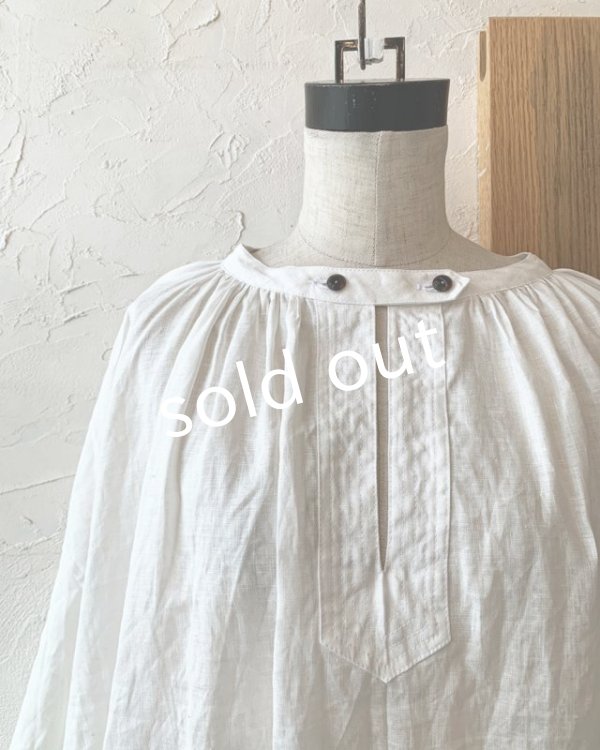 画像3: je suis comme je suis/花笑みのステッチドレス・ミルクホワイト (3)