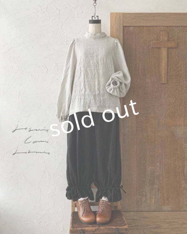 画像2: je suis comme je suis/パワーショルダーブラウス・フラックス (2)